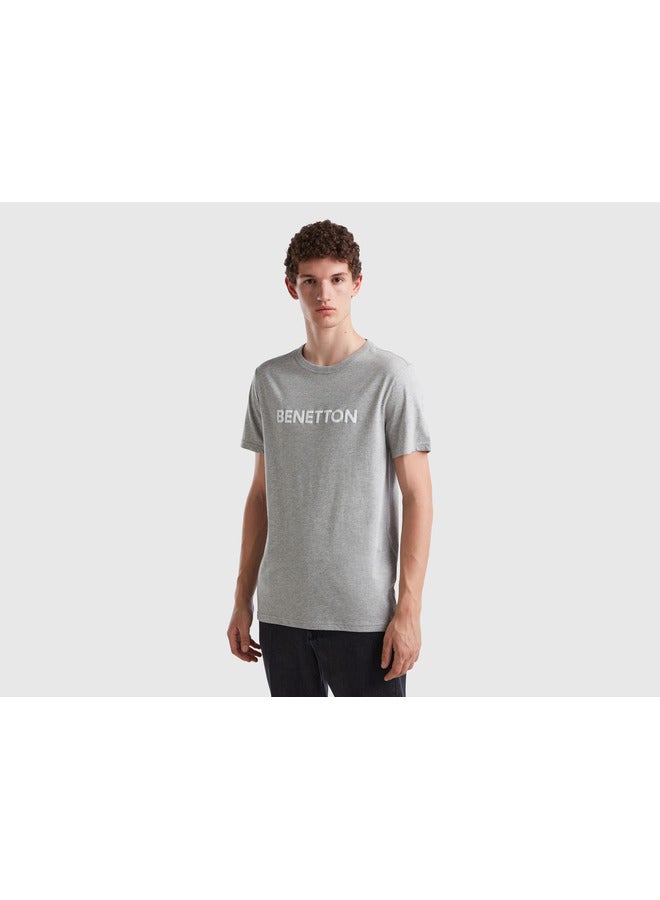 UNITED COLORS OF BENETTON T-Shirt In Organic Cotton With Logo Print - Image 3