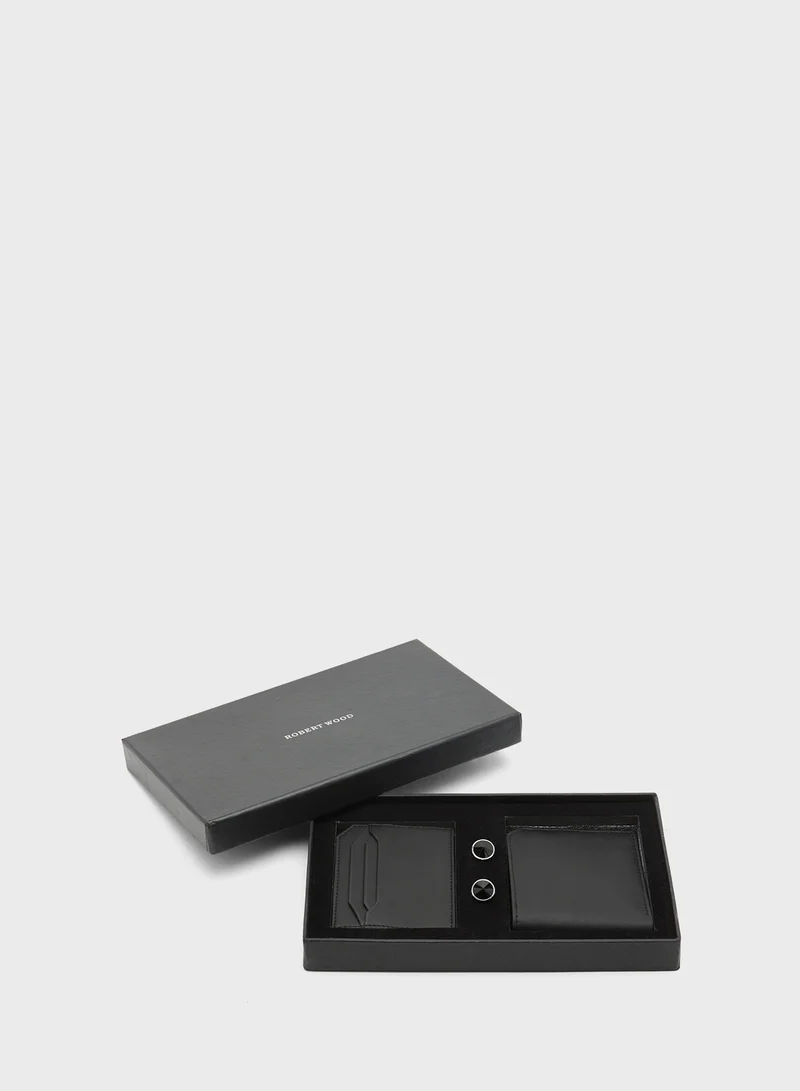 روبرت وود Wallet, Card Holder And Cuff Links Gift Set