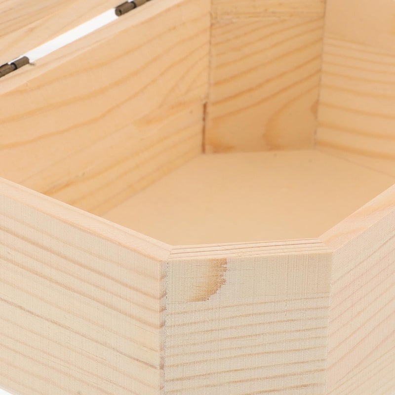 3 Pcs Hexagonal Pine Wood Jewelry Box Set With Ring Holder For Women Wedding Accessories Storage - Image 4