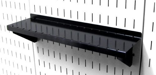 Wall Control Shelf 4in Deep Pegboard Shelf Assembly Pegboard and Slotted Tool Board - Black - Image 1
