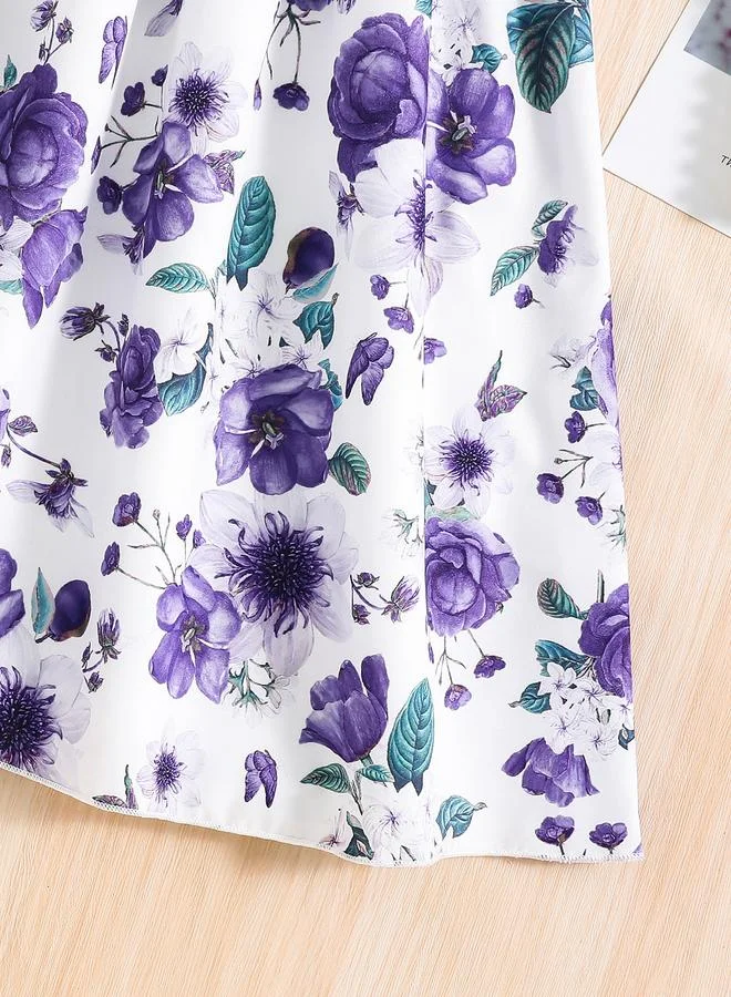 Take Two Take Two Girls Floral Print Bow Detail Dress