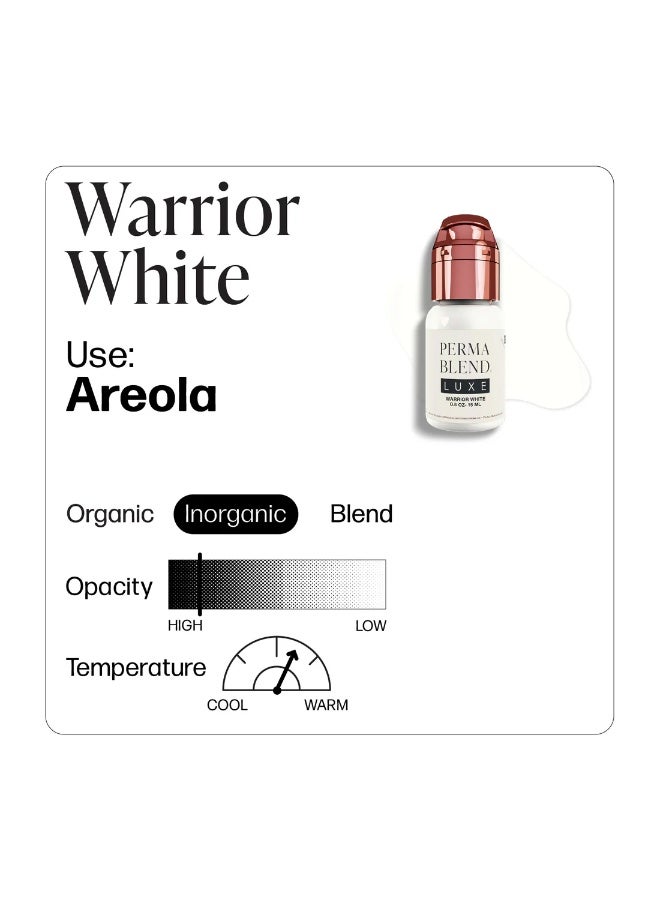Perma Blend Areola Pigment – Perma Blend Luxe Warrior White 15ml | Professional SPMU Areola Tattoo Ink for Nipple Restoration, Areola Reconstruction & Medical Tattooing | Vegan, Natural-Looking Color - Image 3