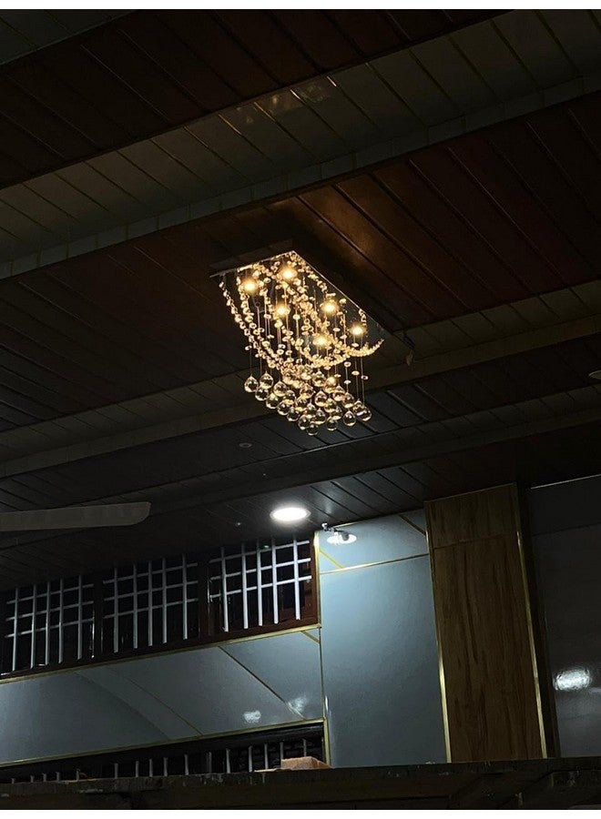 Crystomist ثريا كريستوميست سي إم 6 ضوء بلونين للغرفة المعيشية ضوء سقف A5 (صغيرة W8''XL20''XH10'')(أبيض دافئ، أبيض، مزيج) A6 - Image 4
