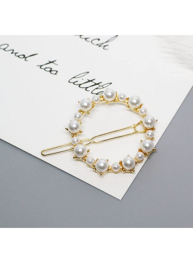 AKOAK 8 Pcs/Set Heartshaped Round Metal Hair Clip Pentagram Geometric Pearl Hair Clip Bangs Clip Ponytail Hair Accessories For Ladies And Girls - Image 5