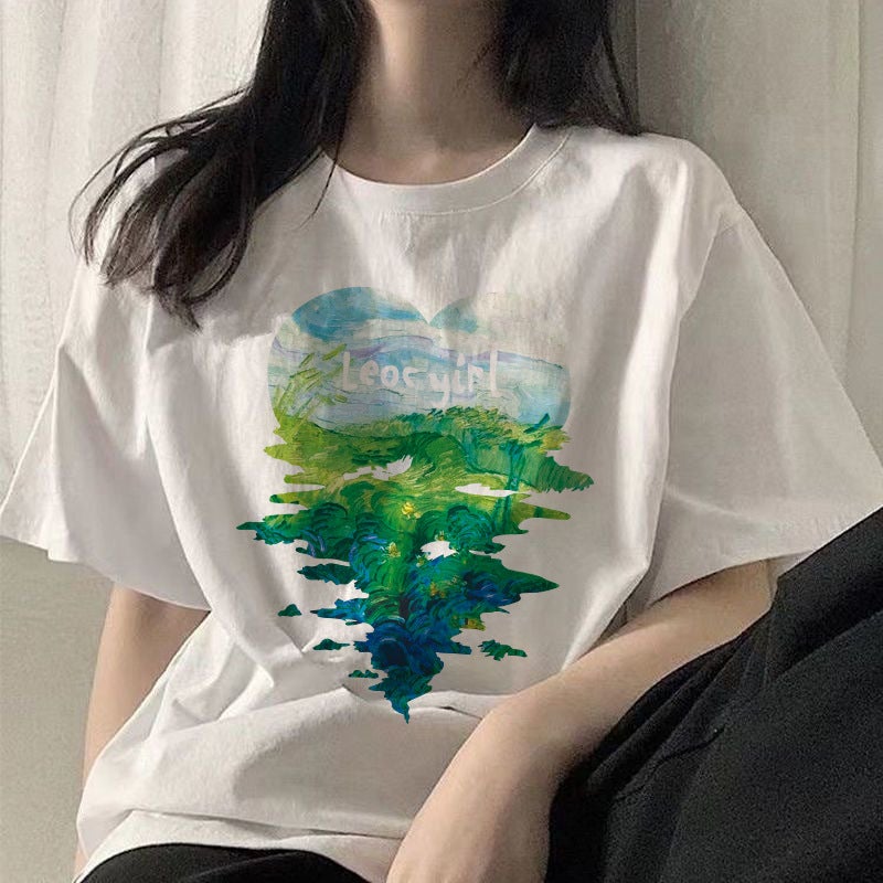 Short-Sleeved T-Shirt for Couples to Cover the Flesh, Loose Elegant T-Shirt, Export Hong Kong Style Expression, Ice Silk Half-Sleeved Women's Summer Short-Sleeved T-Shirt for Men - Image 5