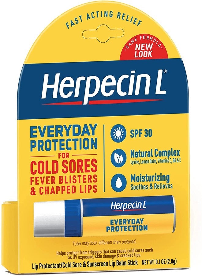 herpecin l Herpecin-L Lip Balm Stick, 30 SPF, 0.1 Ounce (Pack of 6) - Image 1