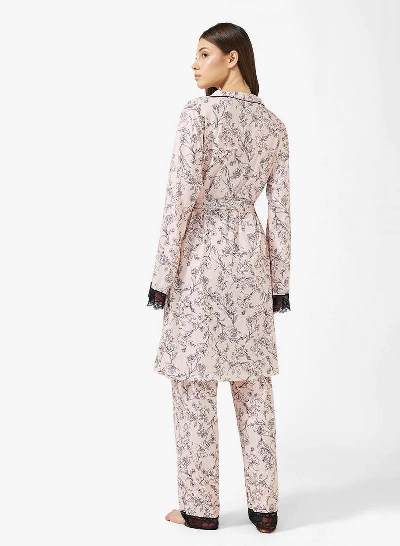 ايلا 3 Piece Floral Pyjama Set