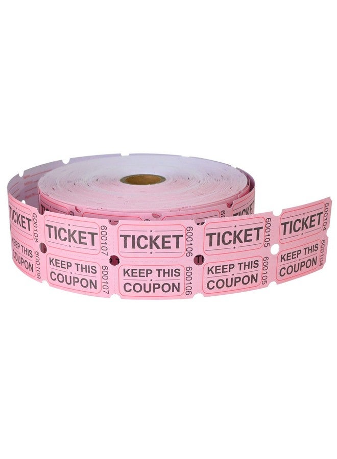 إيسينشيال تذاكر السحب المزدوجة الوردية لعام 2000 قابلة للطباعة لمشاهدة الأفلام الترفيهية - Image 1