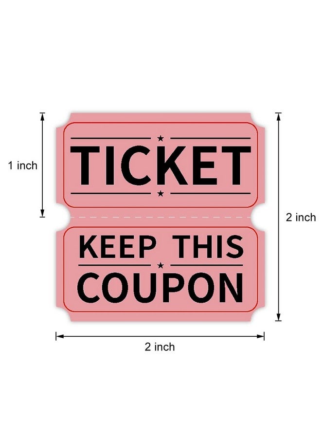إيسينشيال تذاكر السحب المزدوجة الوردية لعام 2000 قابلة للطباعة لمشاهدة الأفلام الترفيهية - Image 3