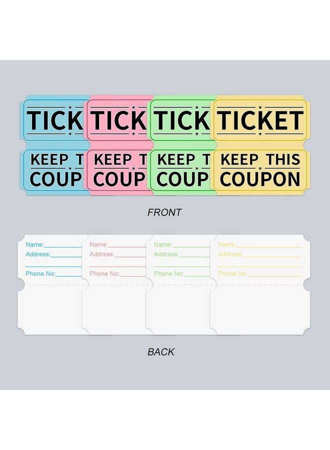 إيسينشيال تذاكر السحب المزدوجة الوردية لعام 2000 قابلة للطباعة لمشاهدة الأفلام الترفيهية - Image 5