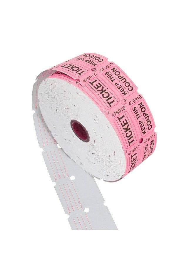 إيسينشيال تذاكر السحب المزدوجة الوردية لعام 2000 قابلة للطباعة لمشاهدة الأفلام الترفيهية - Image 2