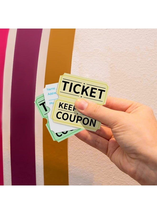 إيسينشيال تذاكر السحب المزدوجة الوردية لعام 2000 قابلة للطباعة لمشاهدة الأفلام الترفيهية - Image 4