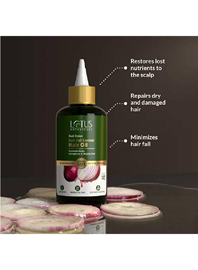 LOTUS BOTANICALS Red Onion Hair Fall Control Hair Oil | Mineral Oil Silicon & Chemical Free | All Hair Types | 200ml  - Image 5