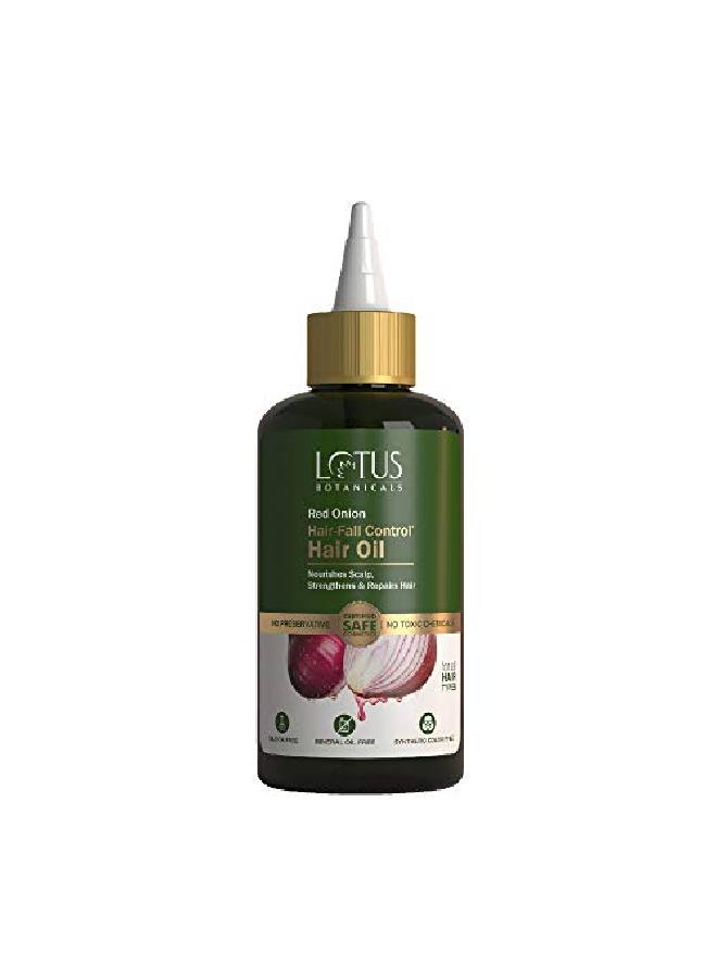 LOTUS BOTANICALS Red Onion Hair Fall Control Hair Oil | Mineral Oil Silicon & Chemical Free | All Hair Types | 200ml  - Image 1