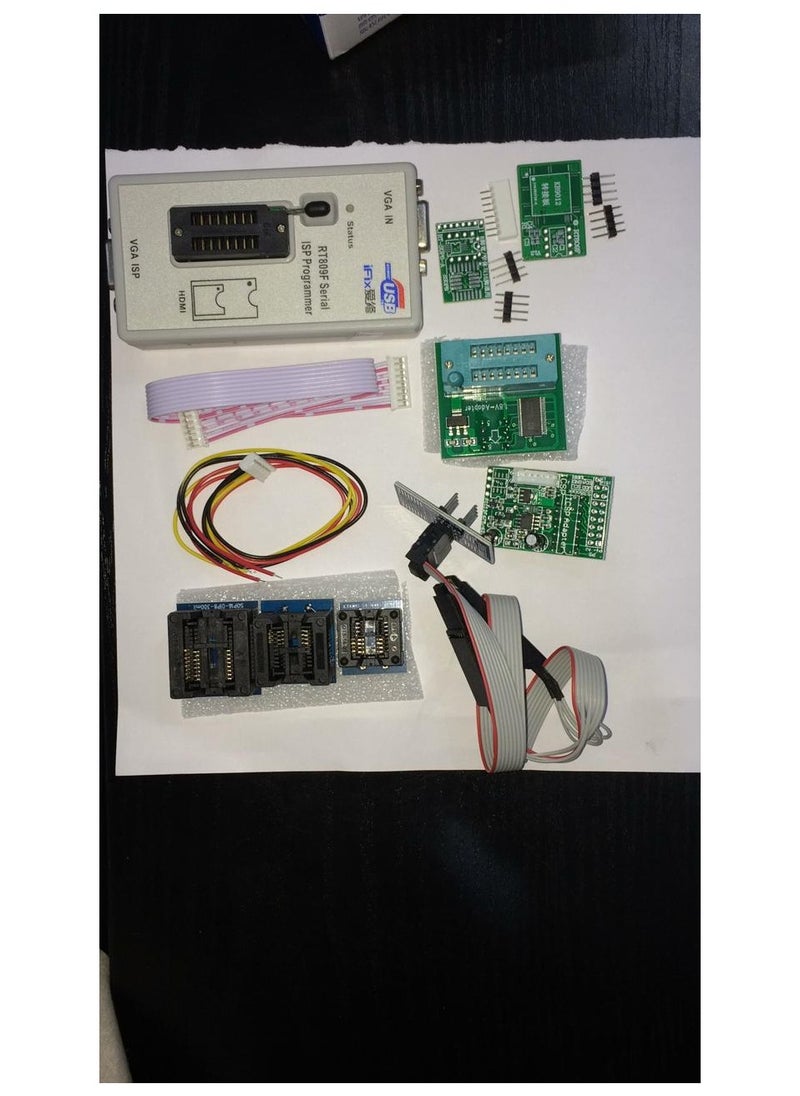 Generic - RT809F Serial ISP BIOS Programmer Tool with 1.8V Adapter and 8 Adapters Set - Image 1