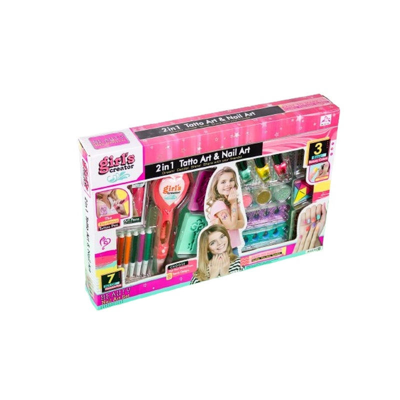 اكسسوار-بنات-21اشغال بنات 2 * 1 تاتو + اظافر MKB-376 - Image 1