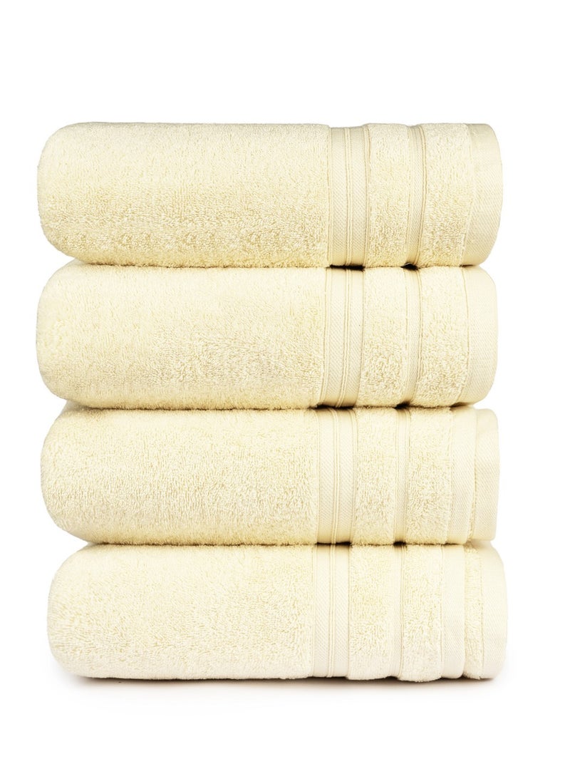 CLEANUP TOWELS CLEANUP TOWELS Set Of 04 Bath Towels 70cm x 130cm, 550 GSM Premium Combed Quality 100% Cotton, Highly Absorbent Bathroom Towels For Home, Shower and Hotels. Perfect For Daily Use…  - Image 1