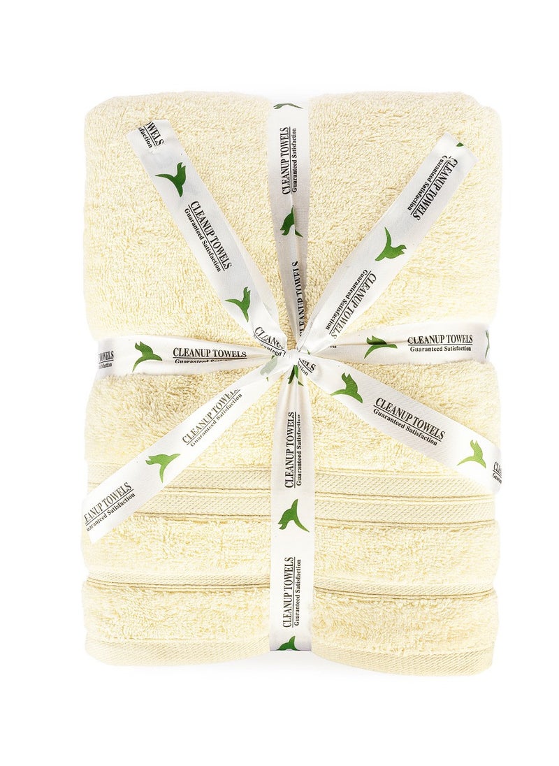 CLEANUP TOWELS CLEANUP TOWELS Set Of 04 Bath Towels 70cm x 130cm, 550 GSM Premium Combed Quality 100% Cotton, Highly Absorbent Bathroom Towels For Home, Shower and Hotels. Perfect For Daily Use…  - Image 5