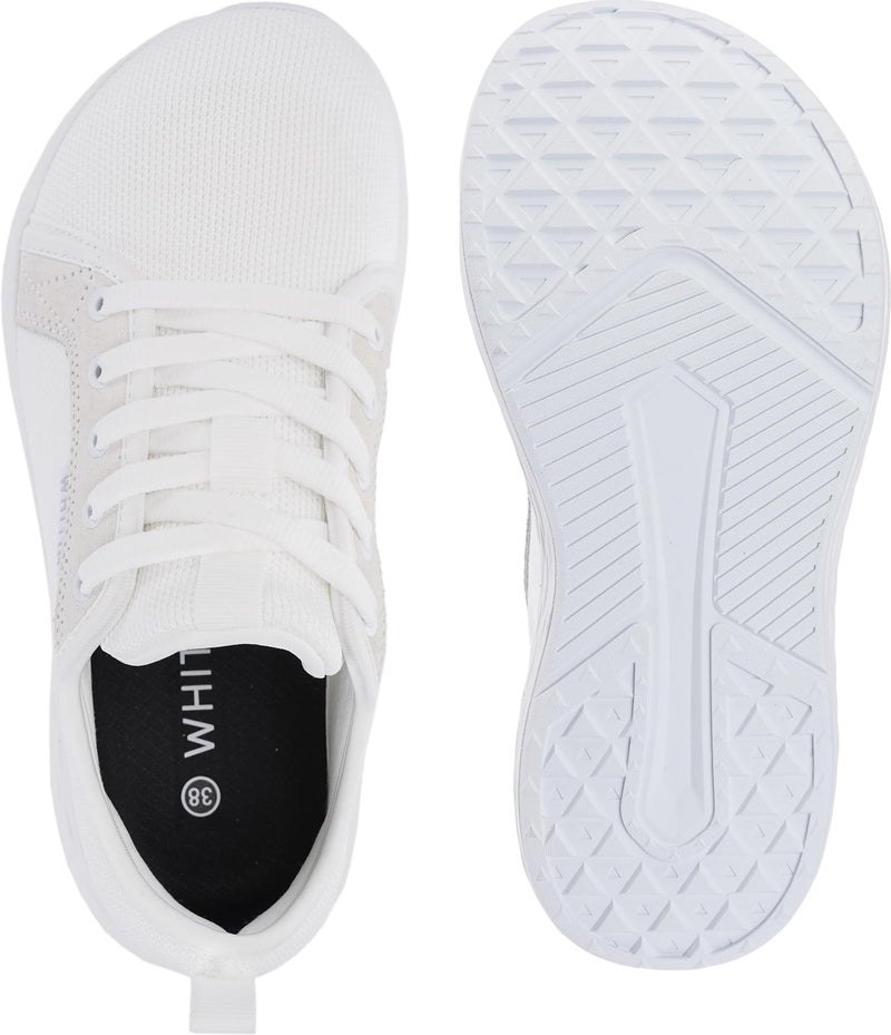 WHITIN Wide Shoes for Women Size 9W Walking Width Toe Box Tennis Sneakers Zero Drop Casual Diabetic Daily Standing White 40 - Image 4