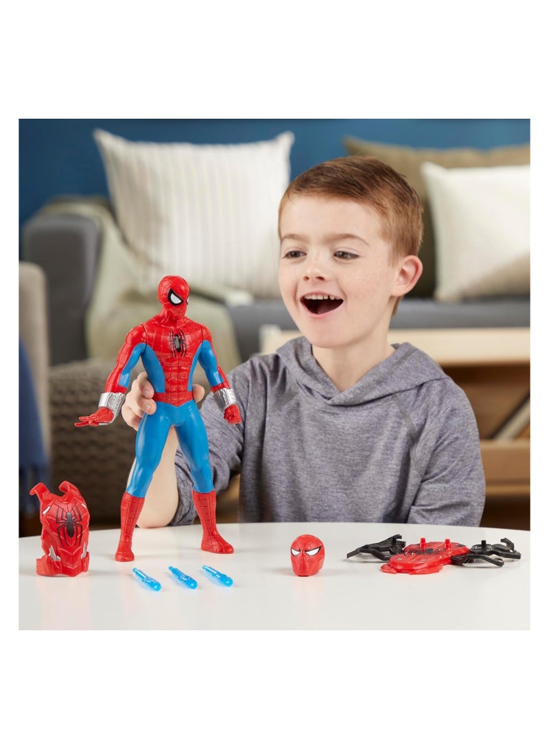 تمثال سبايدرمان مع تأثيرات الثويب بحجم 11 بوصة مع ملحقات | لعبة أبطال خارقين ممتعة للأطفال من عمر 4 سنوات - Image 3