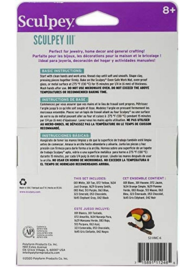 Sculpey III 12 Bright Colors of Polymer Oven-Bake Clay, Non Toxic 12 oz., great for modeling, sculpting, holiday, DIY & school projects.Great for kids & beginners! - Image 2