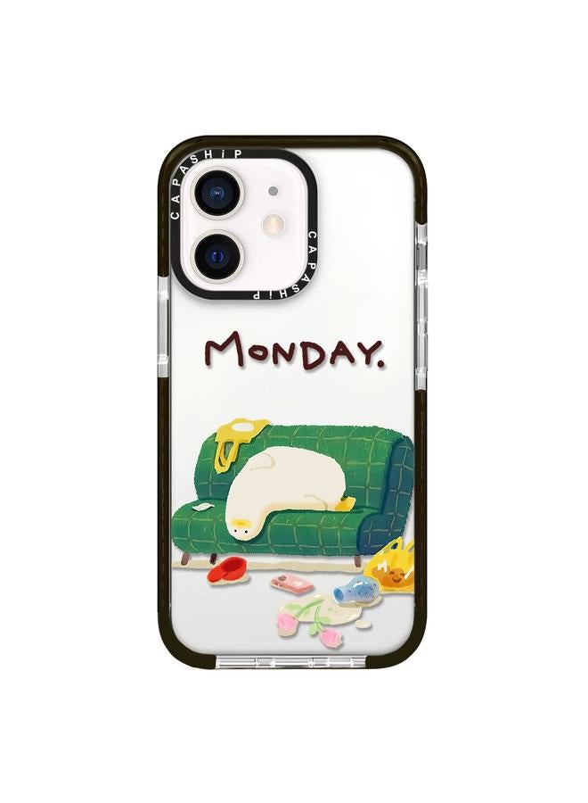 اس-توب جراب لهاتف iPhone 12 بنمط توضيحي بسيط وغطاء كامل للهاتف - Image 1