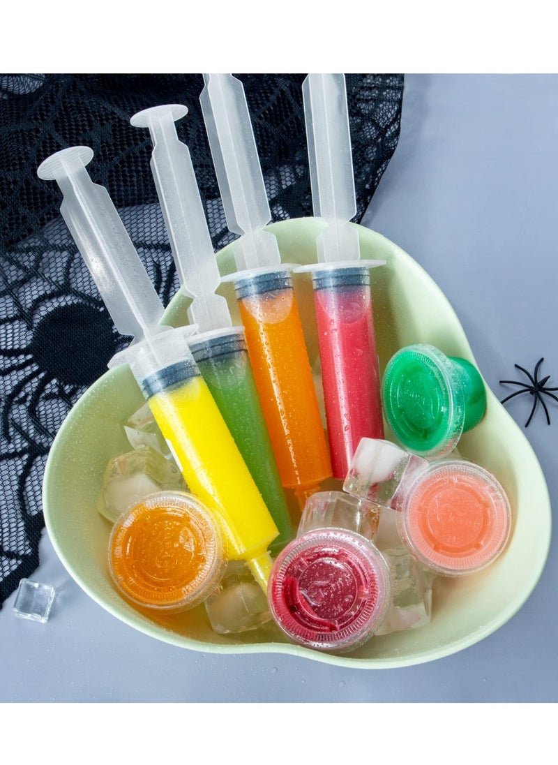 Generic - Jello Shot Syringes Set, Include 25 2 oz Syringes for Jello Shots, 25 Jello Shot Cups with Lids, 2 Cleaning Brush, Condiment Containers for Bachelorette Parties Summer Party Supplies 50 Pack - Image 1
