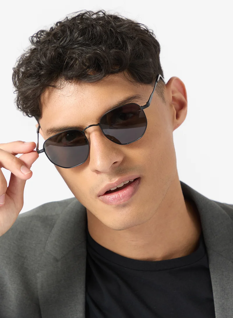 Seventy Five Polarized Lens Square Aviatoe Sunglasses
