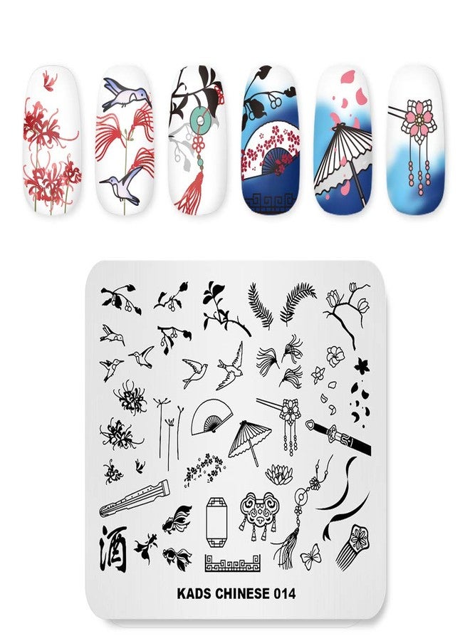 Rolabling Nail Stamping Plate Chinese Style Cute Stamp Plate for Nail Art Stamping Image Template Manicure Stencil DIY Tools (CN014) - Image 3