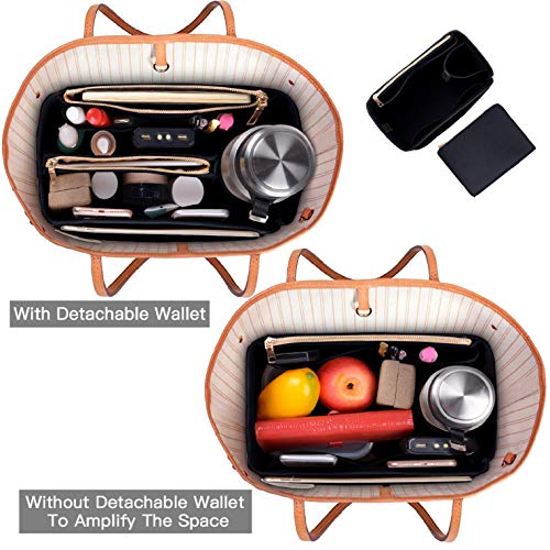 ETTP Purse Organizer, Felt Bag Organizer Insert For Speedy, Neverfull, Tote, Handbag, 8 Colors 5 Sizes (Large, Black) - Image 5