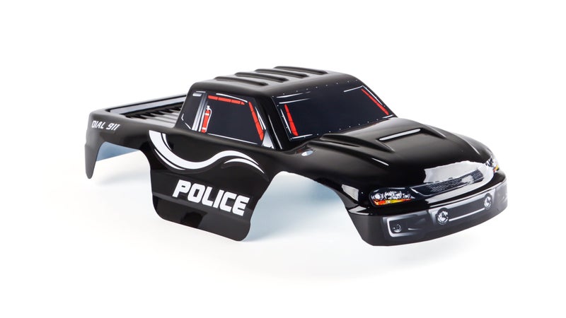 SummitLink Custom Body Compatible for 110 Scale RC Car or Truck Truck not Included Police Black - Image 3