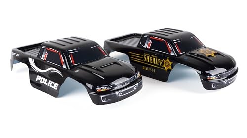 SummitLink Custom Body Compatible for 110 Scale RC Car or Truck Truck not Included Police Black - Image 5