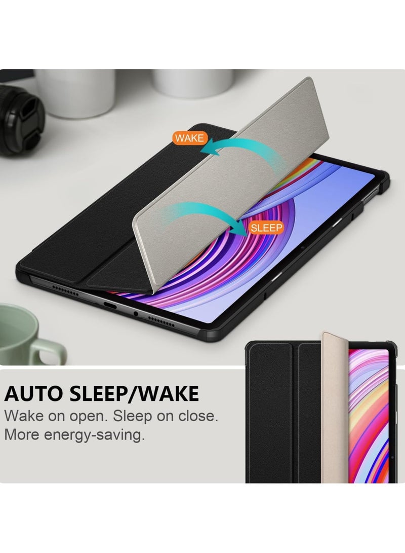 VKL Case for Xiaomi Redmi Pad Pro 12.1 Inch 2024, Slim Protective Case, PU Leather Smart Cover with Auto Sleep/Wake, Black - Image 3