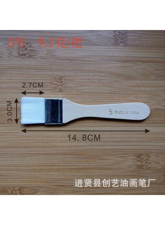Chuangyi Brush 1-12 Nylon Oil Painting Brush Small Brush Oil Painting Brush Nylon Wool Brush Nylon Brush Barbecue Brush - Image 1