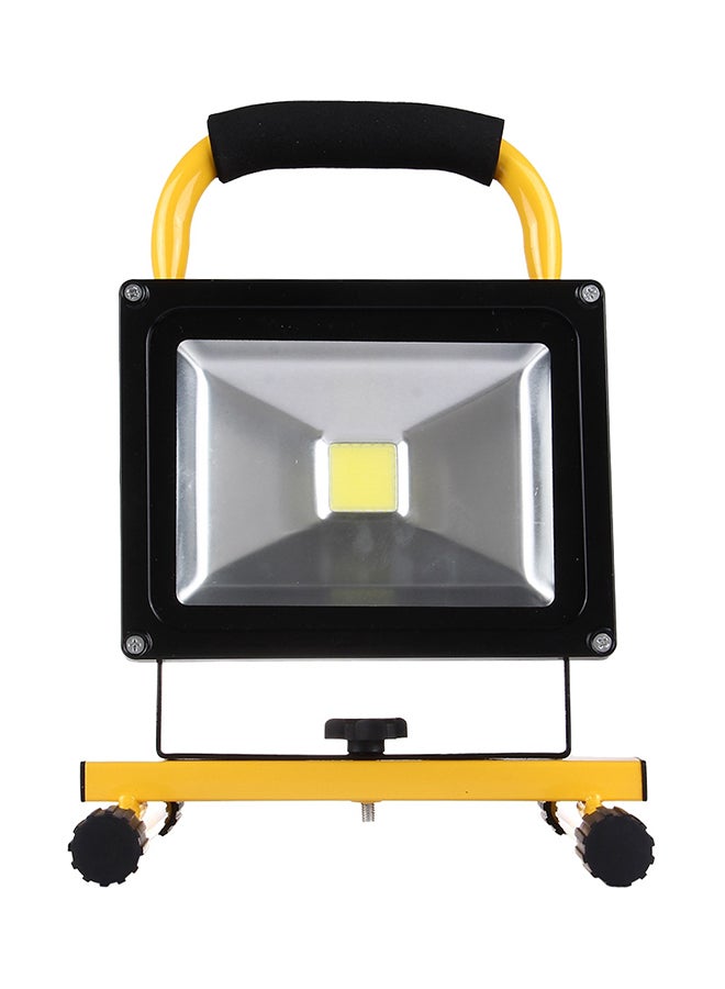 Waterproof LED Rechargeable Handheld Floodlight Lamp Black/Yellow 19 x 19 x 15centimeter