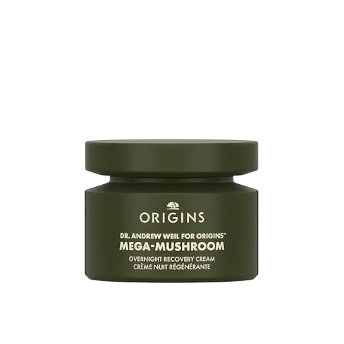 Origins Mega-Mushroom Overnight Recovery Skin Barrier Cream | For Deep Overnight Hydration & Reduced Visible Redness | With Reishi Mushroom, Fermented Chaga Mushroom & Evening Primrose, 1.7 Fl Oz - Image 1