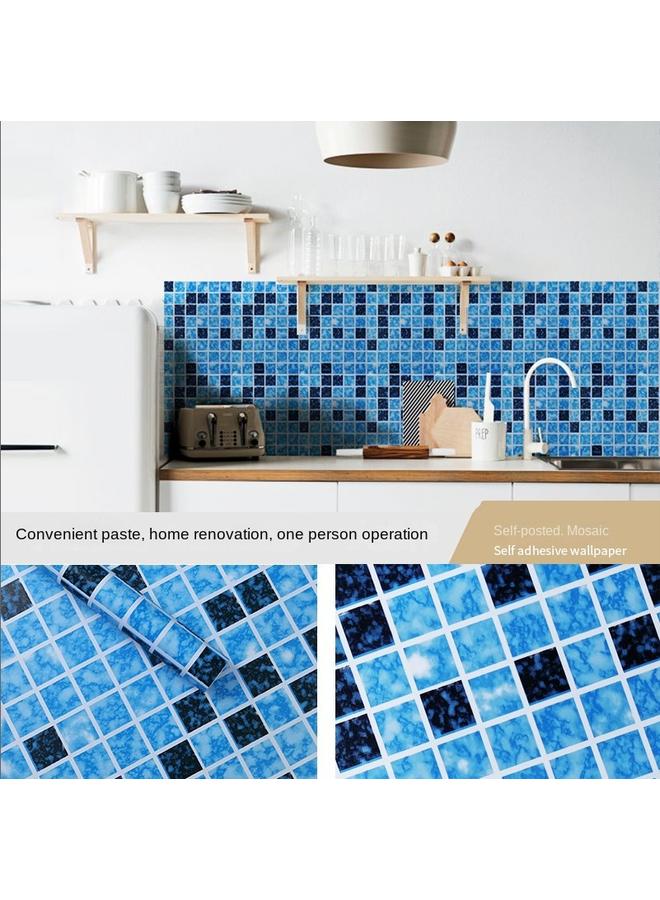 Bluejw Kitchen Wallpaper Self Adhesive Surface Stickers Bathroom Moisture Proof Waterproof Mosaic Wallpaper For Toilet - Image 1