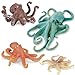 THINKBAY 4PCS Octopus Figurines Sea Animal ToysPlastic Ocean Animals Toys Figures Realistic Soft Sea Creatures Toys for Kids Boys Girls Birthday Gifts for Kids Cake Toppers Decoration - Image 2