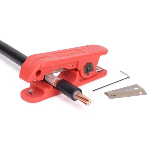 iCrimp Round Cable Stripper for AWG 12 to 4/0, Adjustable Cable Jacket Stripper,Wire Stripping Tool with 2 Spare Blade - Image 1