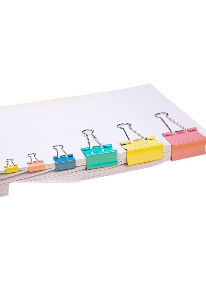 Comix 82 Colorful Binder Clips/Bill Clips (25Mm 12, 19Mm 25, 15Mm 45) 82 Pieces/Combination Bucket Set Office Supplies Eb407 - Image 2
