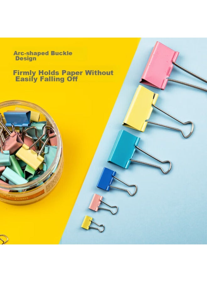 Comix 82 Colorful Binder Clips/bill Clips 82 Pieces/combination Bucket Set Office Supplies Eb407 - Image 2