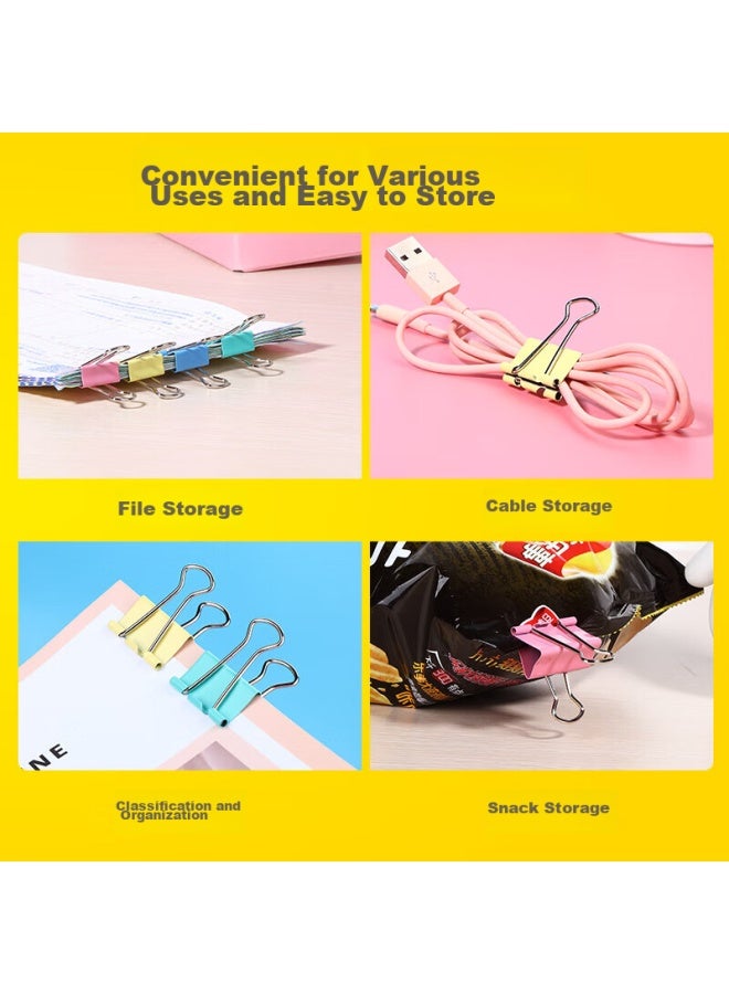 Comix 82 Colorful Binder Clips/bill Clips 82 Pieces/combination Bucket Set Office Supplies Eb407 - Image 3