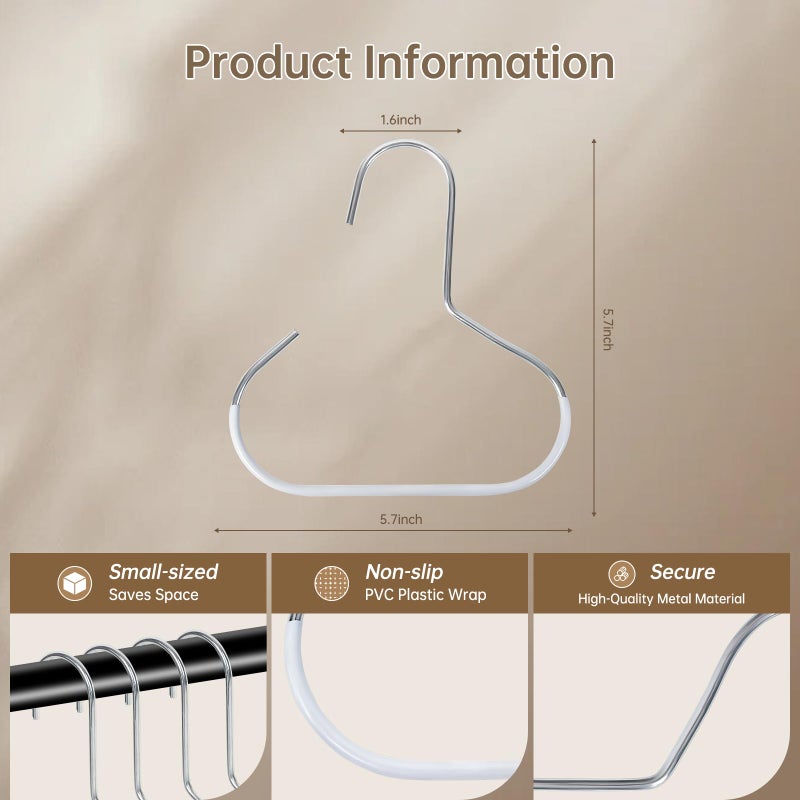 Volpki Hat Hanger,Hat Storage for Baseball Caps,The Anti-Slip Design Keeps Hats, Ties, Belts and Bags Neatly Organized for Easy Access. Hat Organizer for Closet(8-Pack Thick White Version) - Image 2