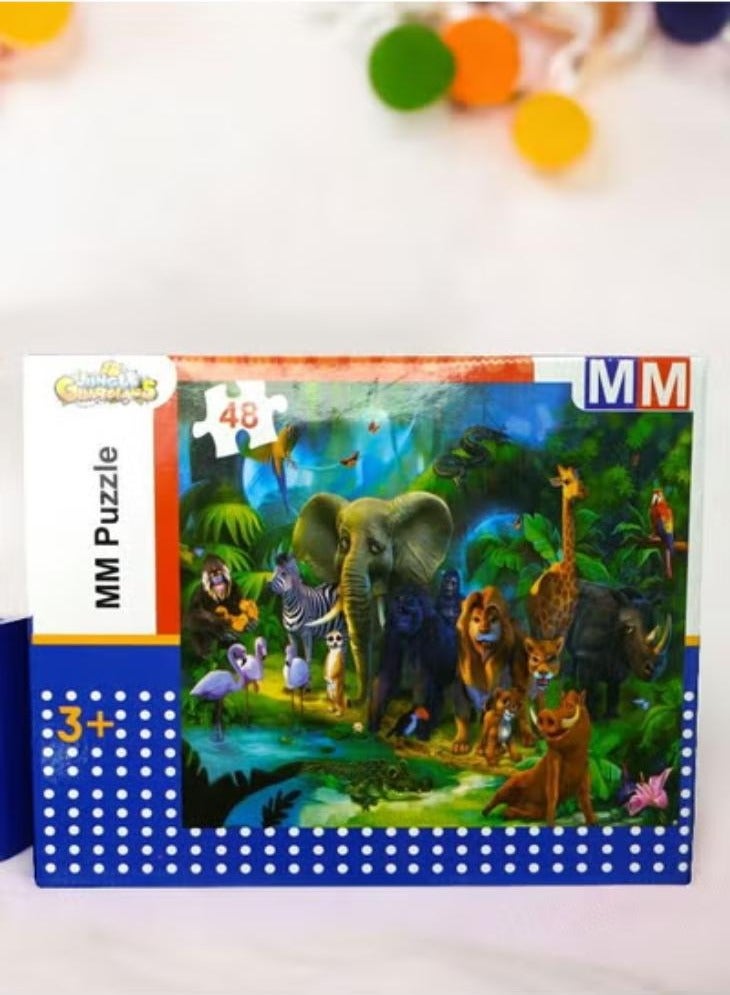 Wild Jungle Adventure Puzzle - 48 Piece Exciting Wildlife Puzzle - Image 4