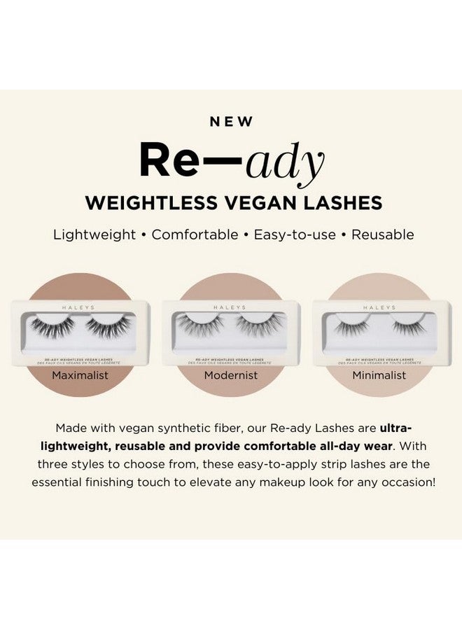 HALEYS Ready Weightless Vegan Lashes (Minimalist)Lightweight & Comfortable Allday Wearmade With Synthetic Fiberreusable Stripseasy To Applycrueltyfree - Image 4