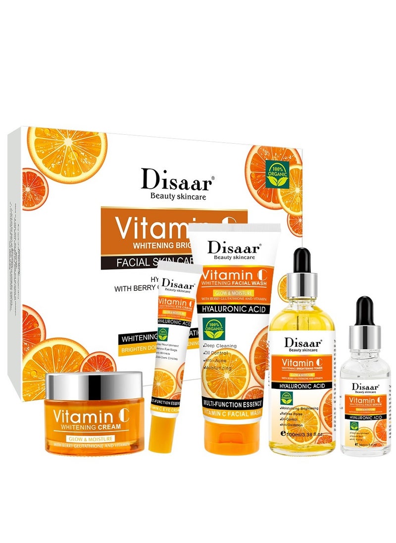 Disaar - Vitamin C Whitening Brightening Facial Skin Care Series 5 Piece Set - Image 1