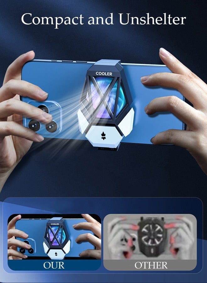 Phone Cooler for Live Streaming and Gaming Fast Phone Cooling Fan, Semi-Conductor Cooling Chip Mobile Phone Radiator, Fit All Types of iPhone Android Smartphones - Image 2