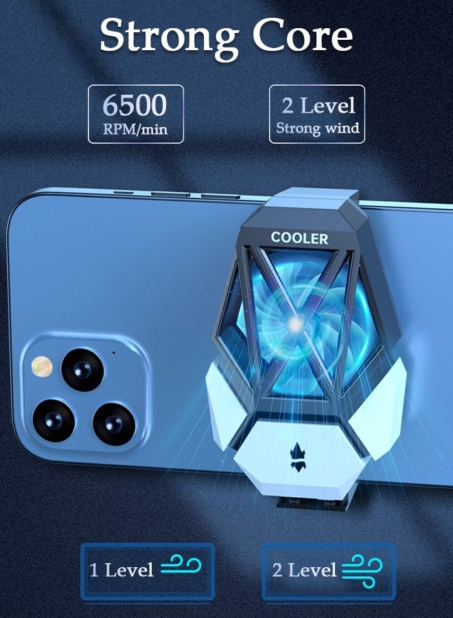 Phone Cooler for Live Streaming and Gaming Fast Phone Cooling Fan, Semi-Conductor Cooling Chip Mobile Phone Radiator, Fit All Types of iPhone Android Smartphones - Image 1
