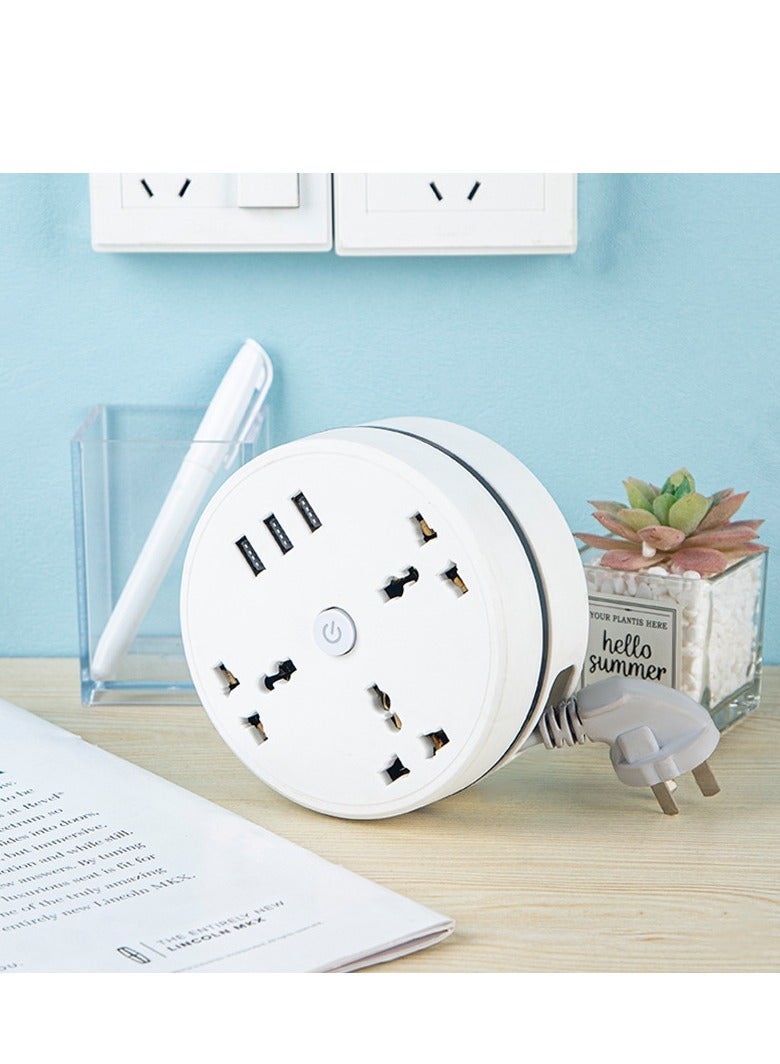 Portable travel office charging adapter, round charging adapter with retractable extension cable (cable length 1 .8m) - Image 3