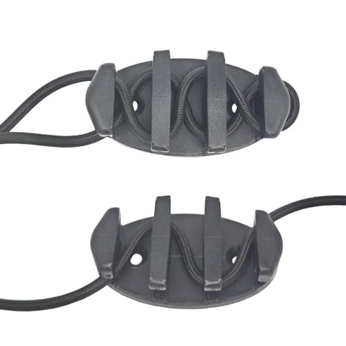 Douzime 4 Pack Zig Zag Kayak Cleat Nylon Anchor Cleats with Screws for Canoes Boat Deck Marine Fishing Rigging Accessories - Image 3